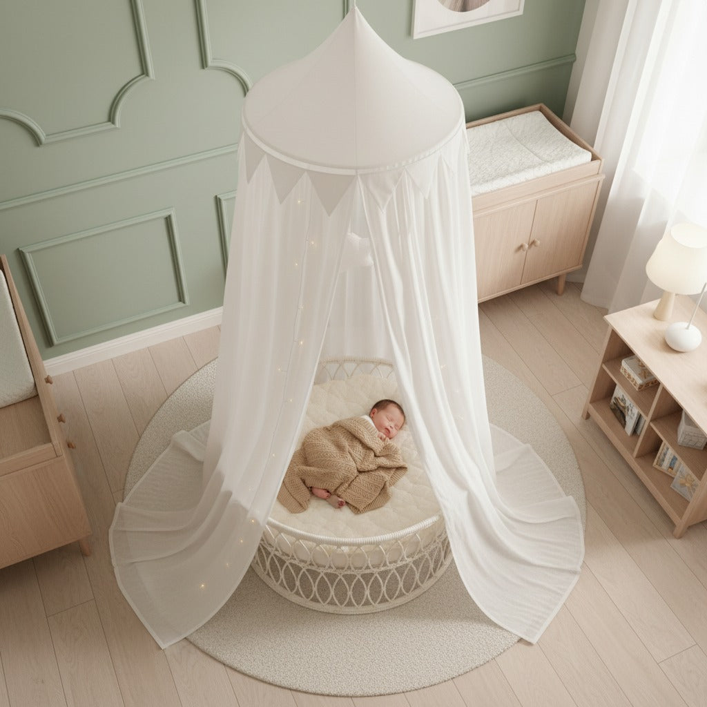 ciel de bebe blanc enveloppant cocon apaisant