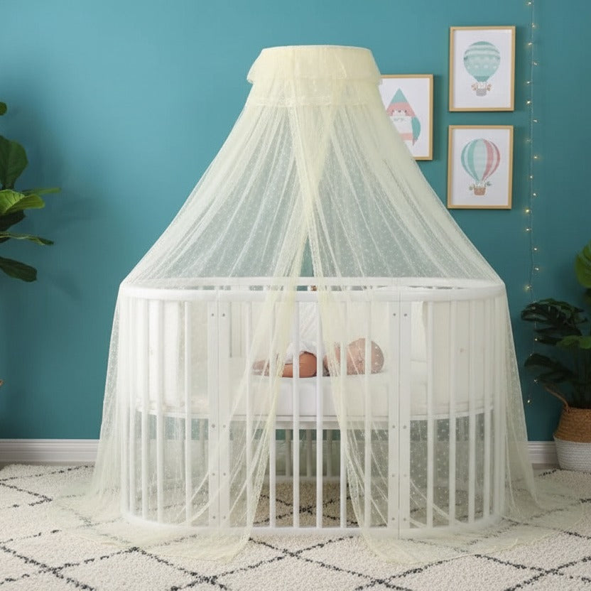 ciel de lit avec support sommeil profond pastel protecteur