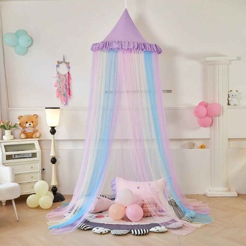 ciel de lit bébé coin de jeu chaleureux Arc En Ciel