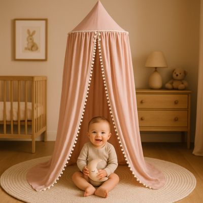 Ciel de lit bebe coin de jeu chaleureux Canopée Câline