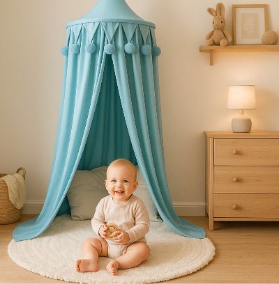 Ciel de lit bebe coin douillet petit ciel bleu