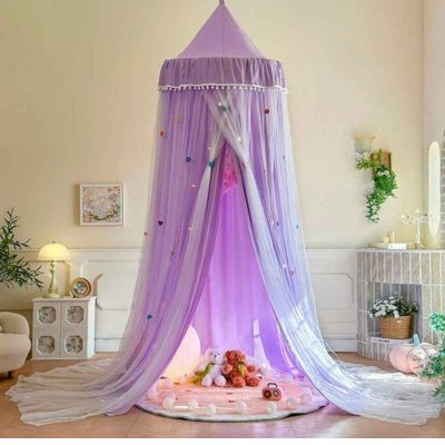 Ciel de lit bébé coin jeu chaleureux twinkle nest violet