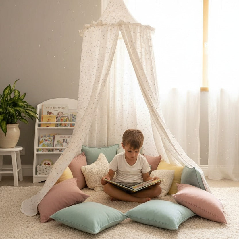 ciel de lit bebe coin lecture chaleureux coton premium
