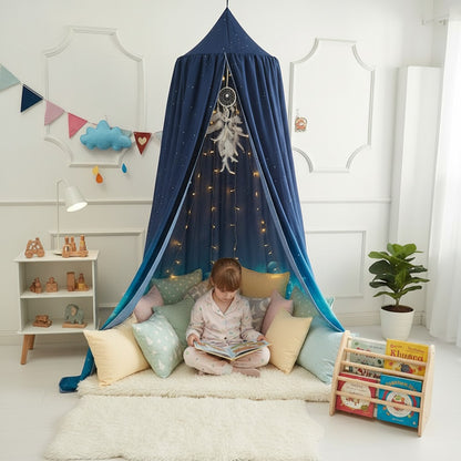 ciel de lit bébé espace de lecture confortable étoilé apaisant