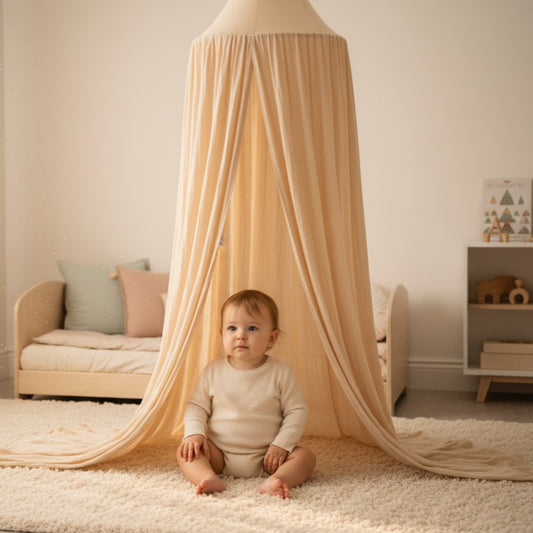 ciel de lit bébé espace douillet beige Doux Rêves