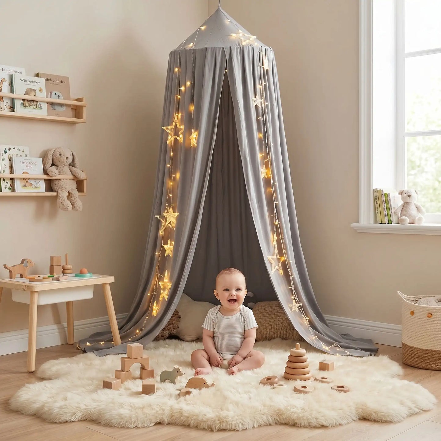 ciel de lit bébé garçon coin jeux chaleureux - cocon apaisant