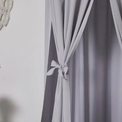 Ciel de lit bébé garçon gris nœud attachement - Ciel Paisible