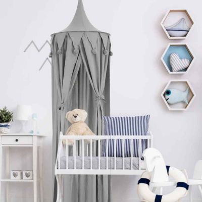 Ciel de lit bébé garçon gris sommeil paisible - Ciel Paisible