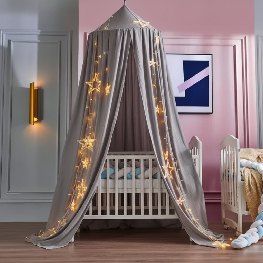 ciel de lit bébé garçon sur berceau - cocon apaisant