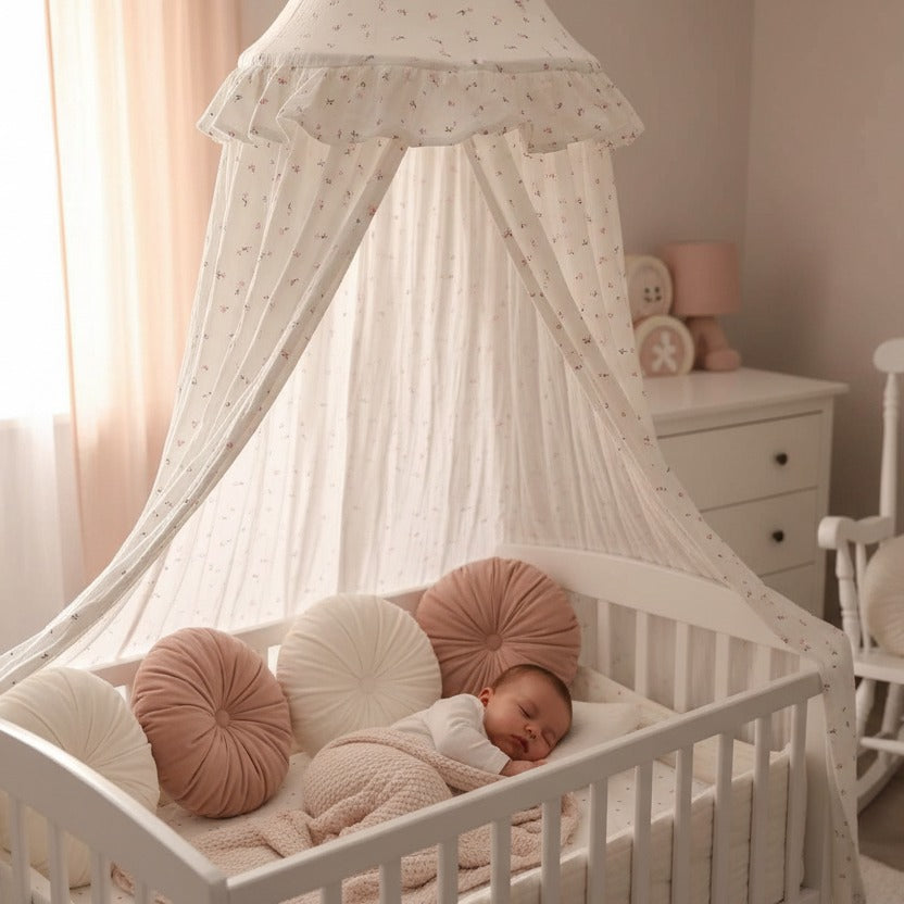ciel de lit bebe sommeil paisible coton premium