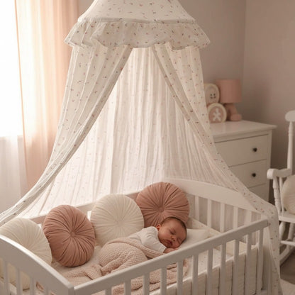 ciel de lit bebe sommeil paisible coton premium