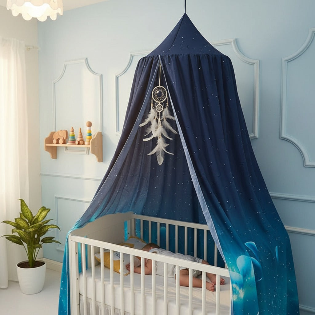 ciel de lit bébé sommeil paisible étoilé apaisant