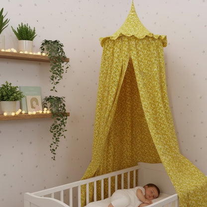 ciel de lit bebe sommeil serein mousseline coton