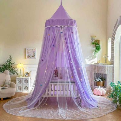 Ciel de lit bébé sommeil serein twinkle nest violet