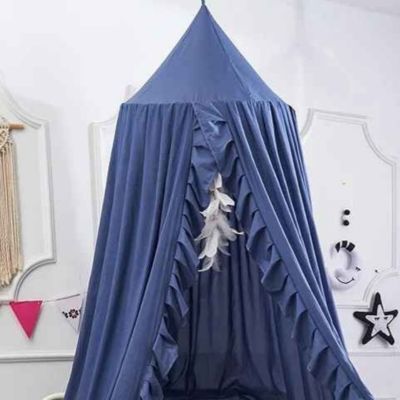 Ciel de lit bebe suspendu élégant dreamynest bleu marine