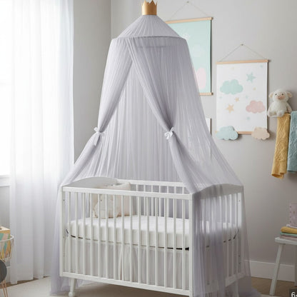 ciel de lit berceau gris - moustiquaire bébé