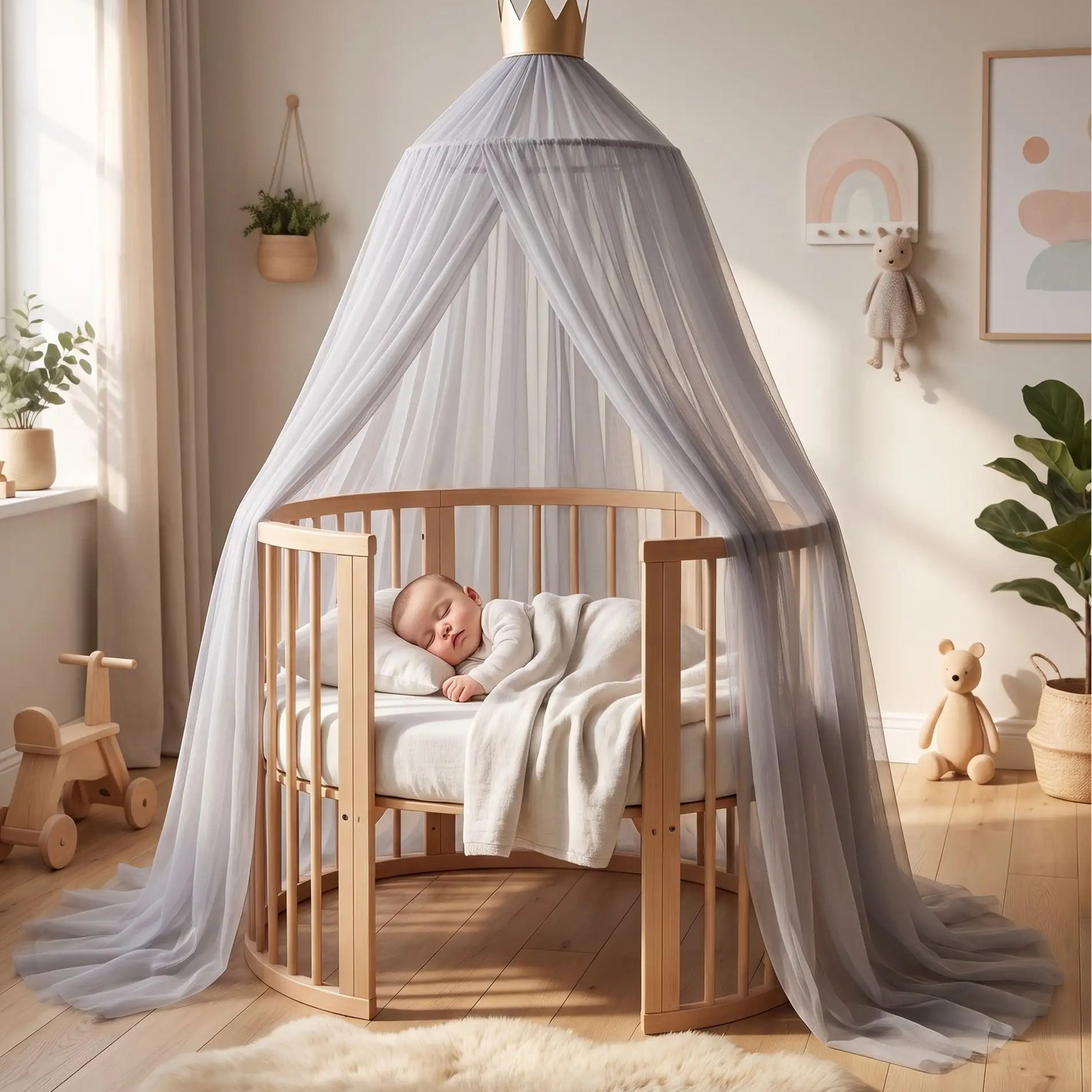 ciel de lit berceau sommeil paisible moustiquaire bébé