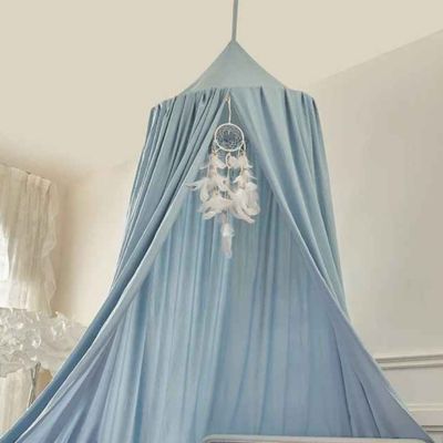 Ciel de lit dôme suspendu léger bleu clair