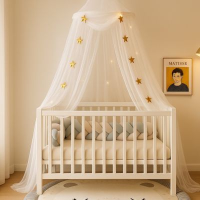 Ciel de lit moustiquaire suspendu sur berceau SoftCloud