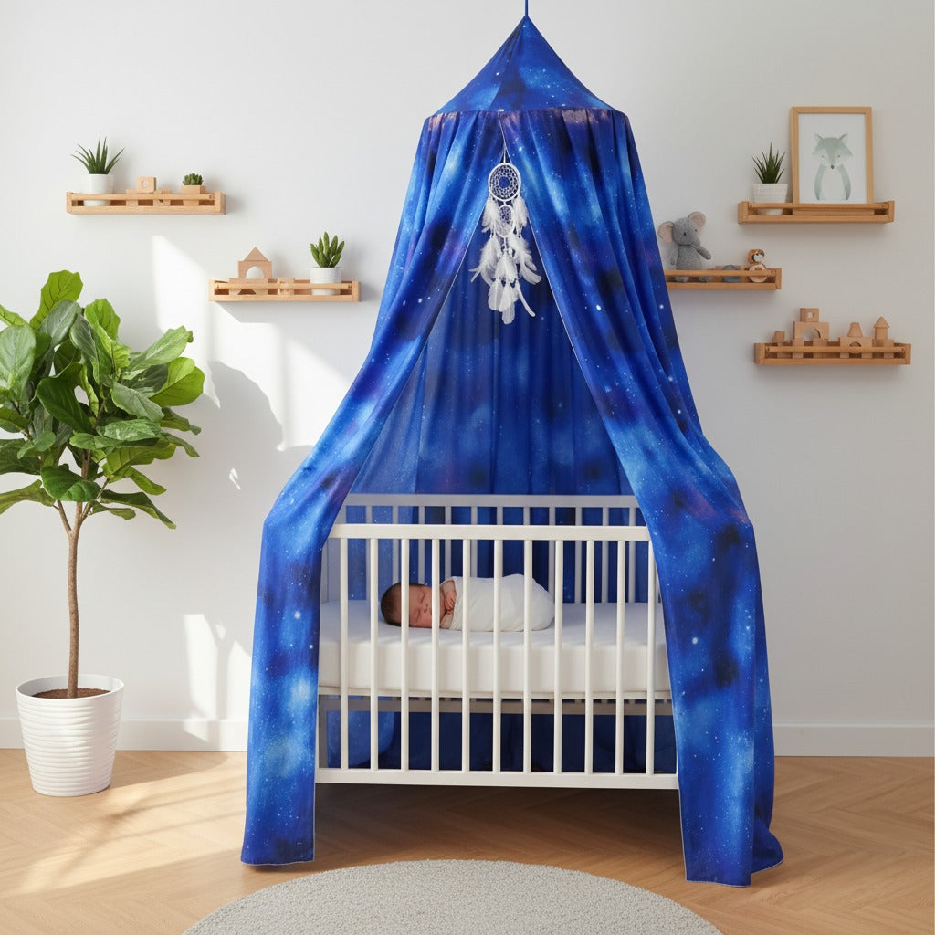 ciel de lit pour berceau sommeil paisible nordique étoilé