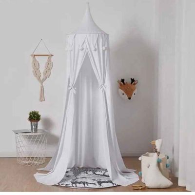 Ciel de lit pour fille tissu léger blanc étoile filante