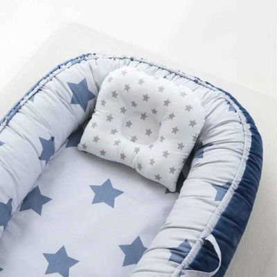 cocon pour bebe confortable avec petit oreillet BabyNest NidouVelours