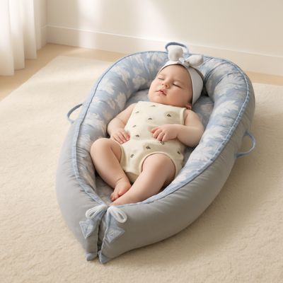 cocon pour bebe velours sommeil paisible PetitVelours