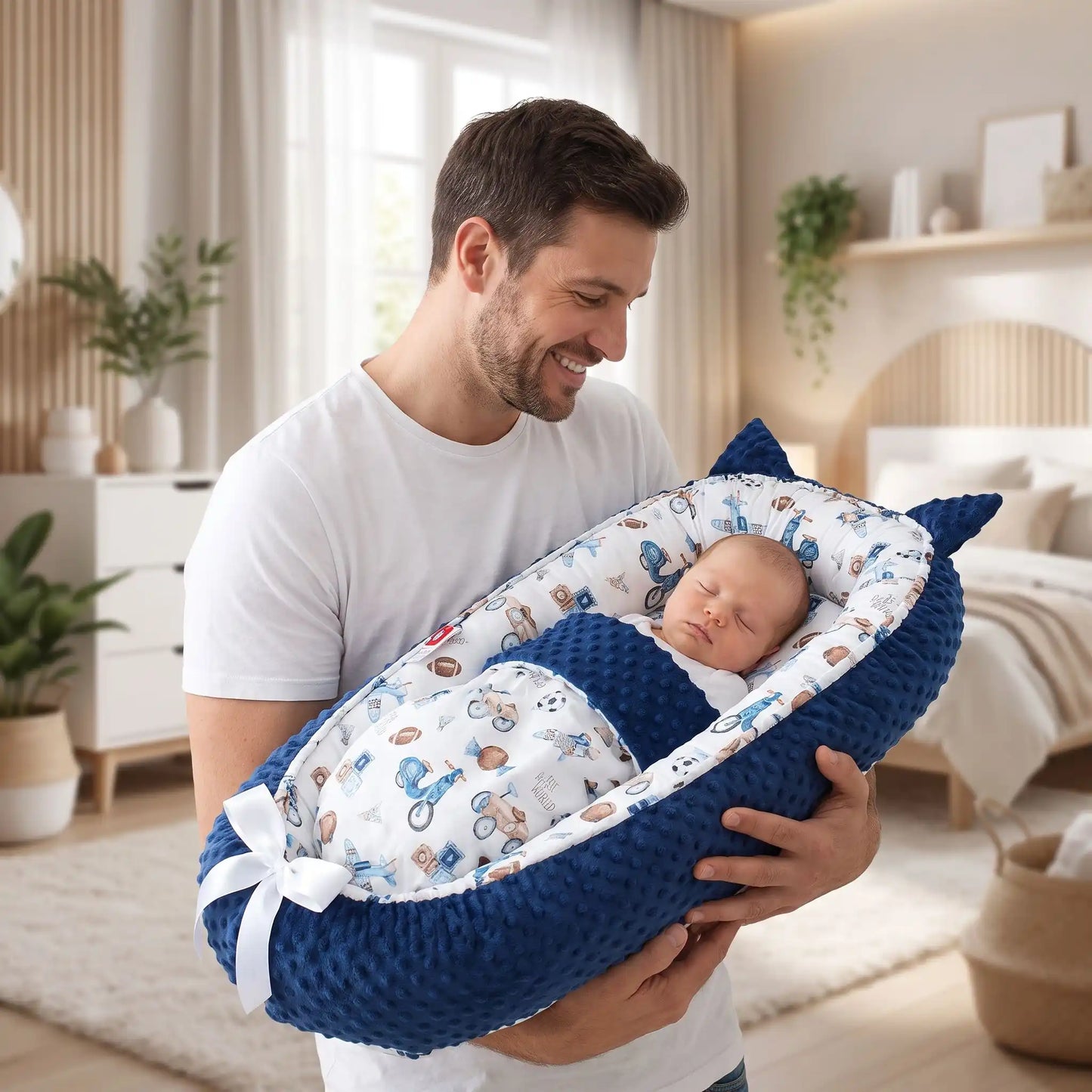 cocon pour lit bebe léger portable double face