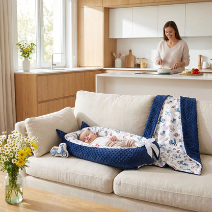 cocon pour lit bebe rassurant portable double face