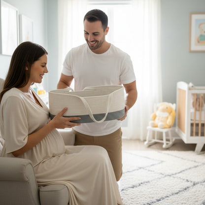 couffin bébé cadeau naissance idéal - nomade en coton