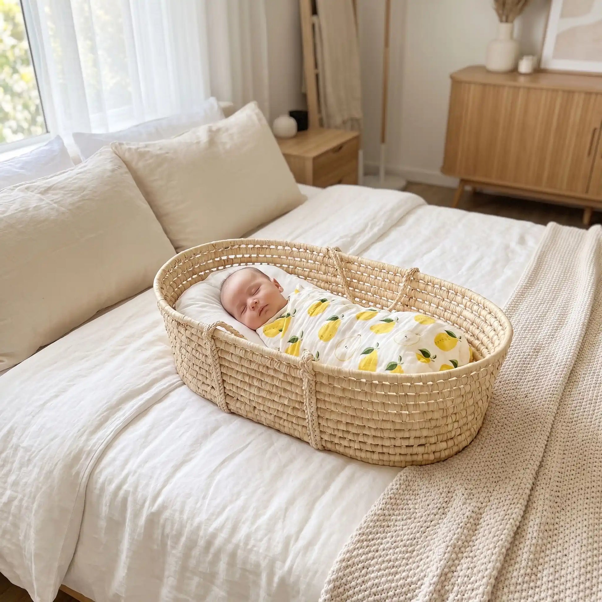 couffin bebe osier sommeil paisible artisanal naturel