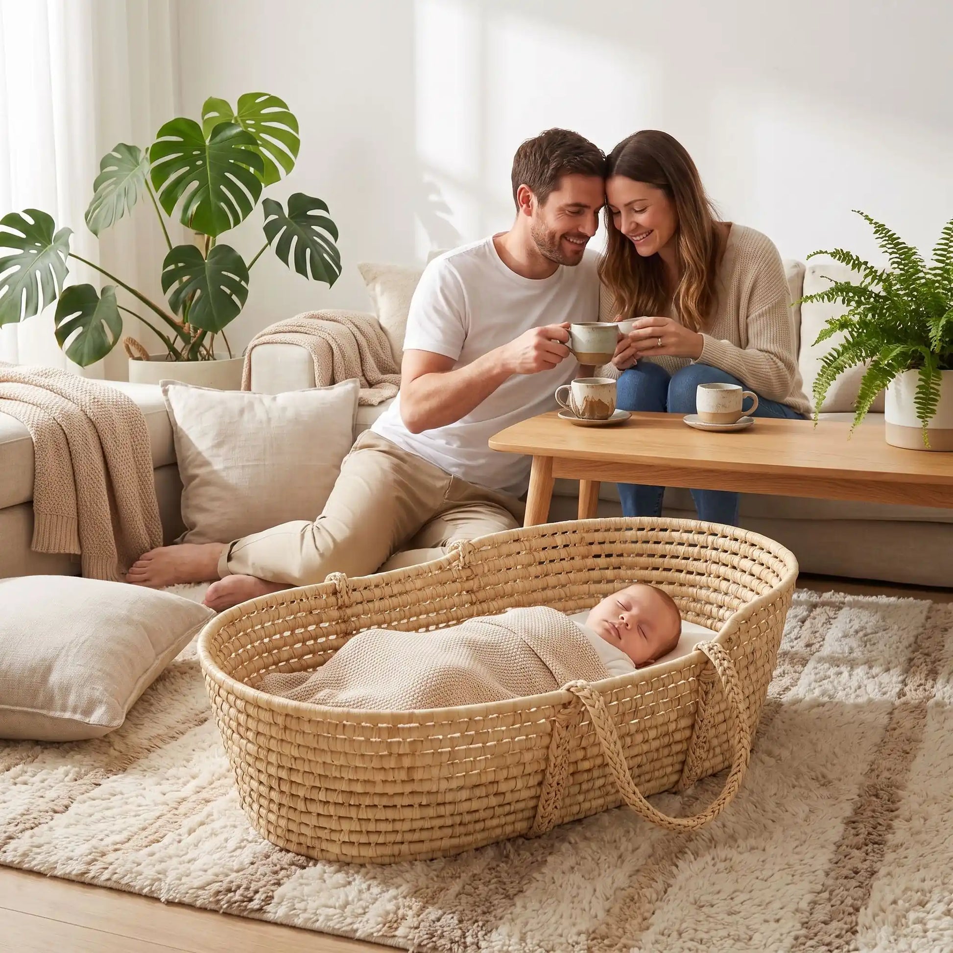 couffin bebe osier sommeil paisible parents sereins artisanal naturel
