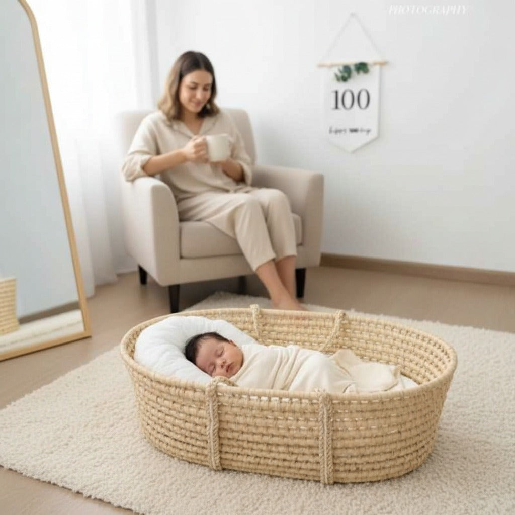 couffin bebe osier sommeil tranquille maman rassurée artisanal naturel