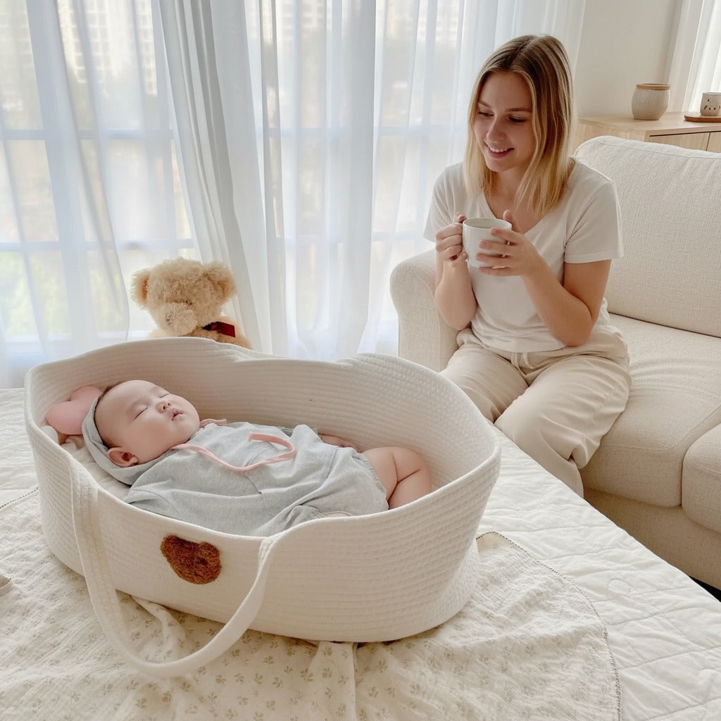 couffin bébé rassurant sécurisant - cocon nomade