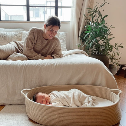 couffin bébé sommeil continu maman sereine coton naturel