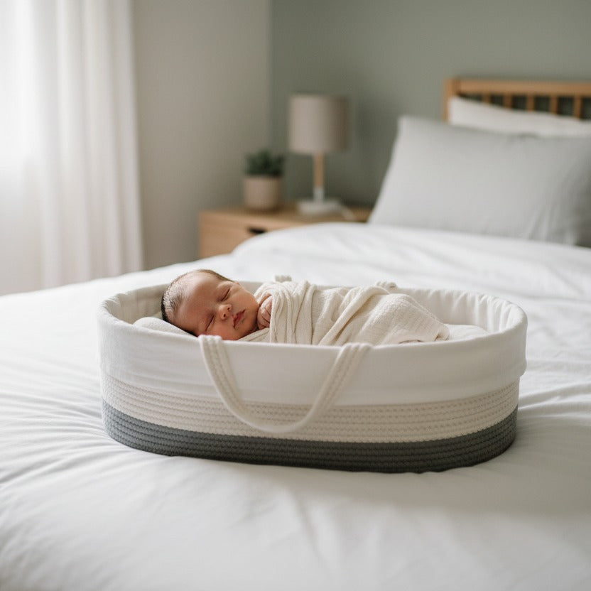 couffin bébé sommeil serein bébé - nomade en coton