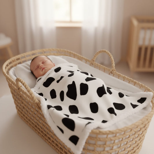 couverture bebe chaude enveloppante flanelle réversible
