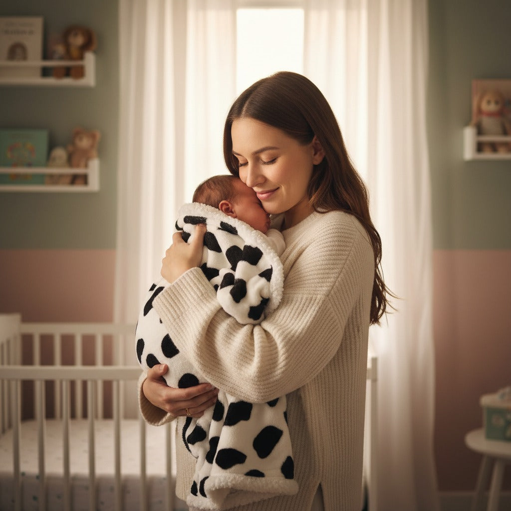 couverture bebe chaude enveloppante rassurante flanelle réversible