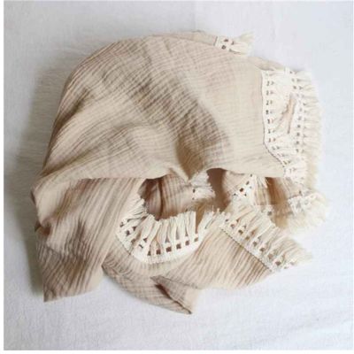 couverture bebe douce coton beige COTELA