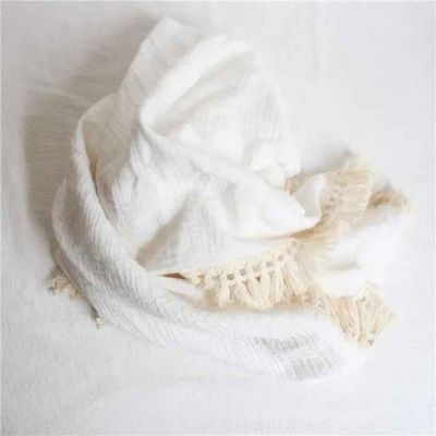 Couverture bebe douce coton blanche COTELA