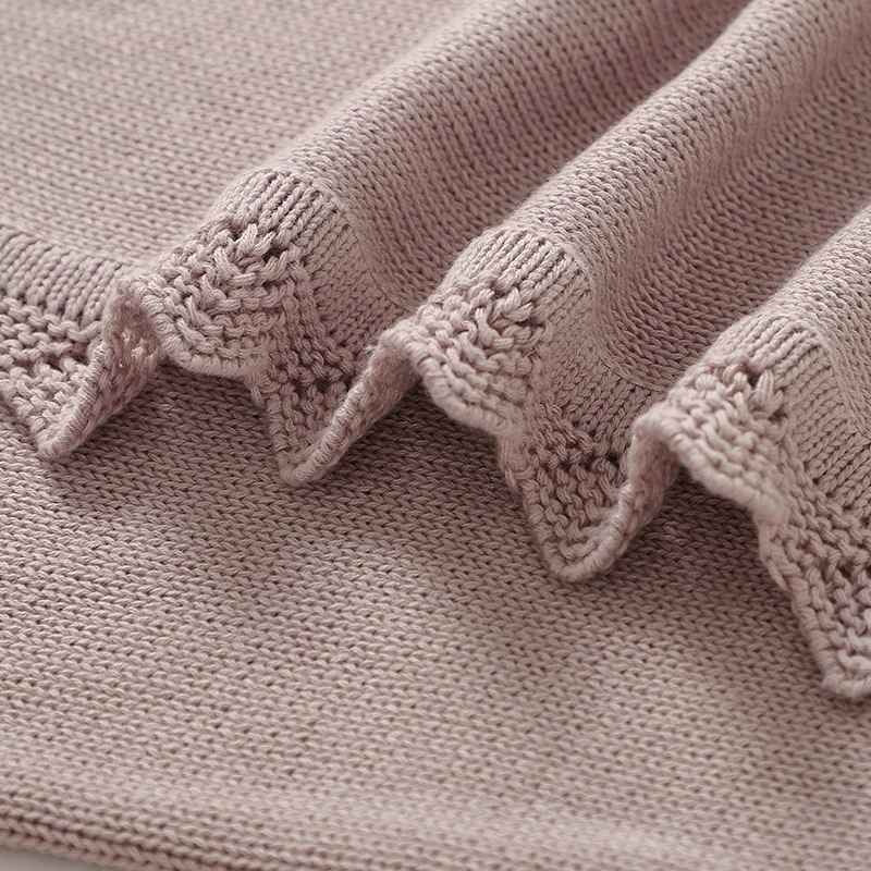 Couverture bébé douce détails paisible Coton tricoté