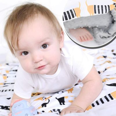 Couverture bébé douce double-face bébé souriant rêve d'automne