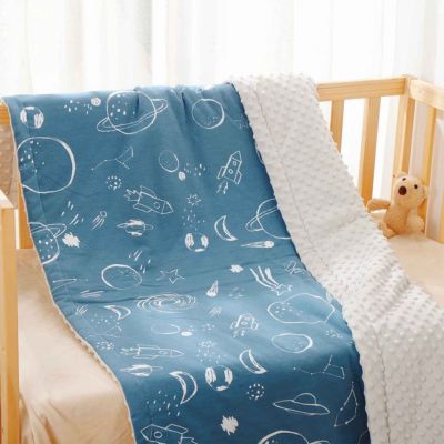 Couverture bebe douce galaxie Câlin Réversible