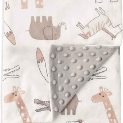 Couverture bébé douce légère double-face éléphant rêve d'automne