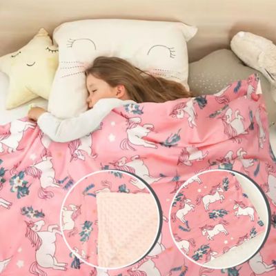 Couverture bébé douce licorne sommeil paisible rêve d'automne