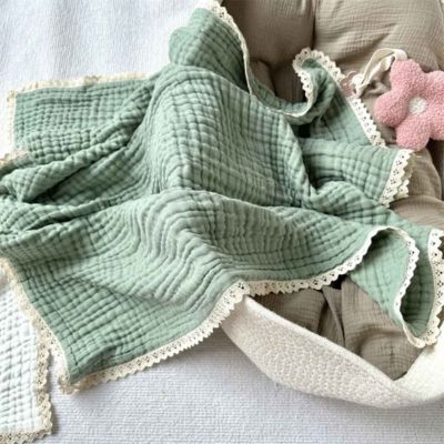 Couverture bébé douce mousseline Dentelle d'Éveil