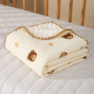 Couverture bébé douce pattes d'ours SoftBlanket