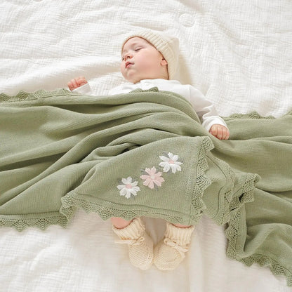 Couverture bébé douce pour sommeil paisible Coton tricoté