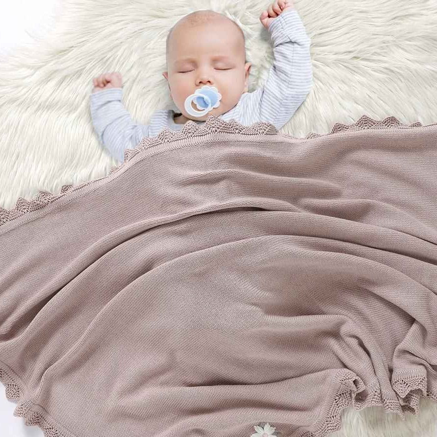 Couverture bébé douce pour sommeil profond Coton tricoté