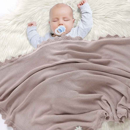 Couverture bébé douce pour sommeil profond Coton tricoté